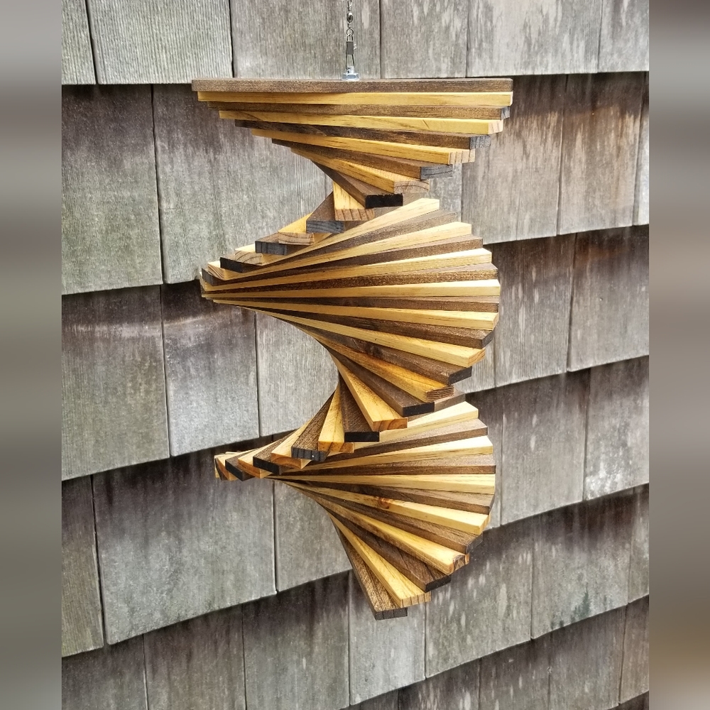 Spinner Stained Brown Light to Dark farmhouse cottage country rustic fall Autumn